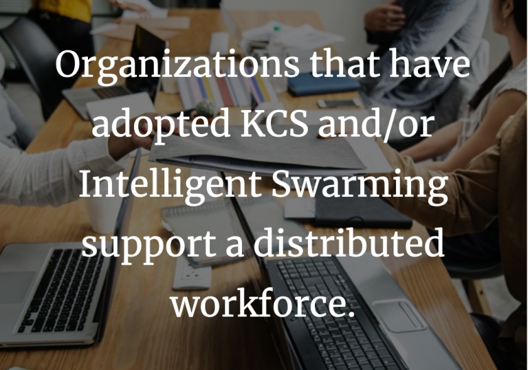 Knowledge sharing support distributed workforces.