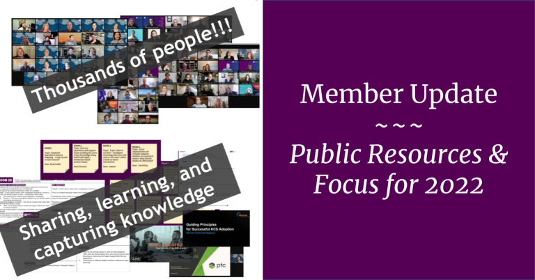 Member Update ~~~ Public Resources & Focus for 2022