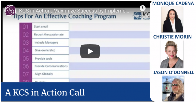 KCS in Action: A Coaching Panel
