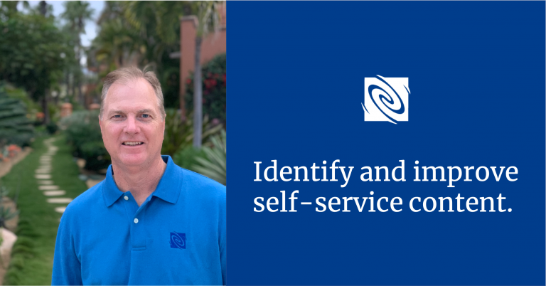 Identify and improve self-service content