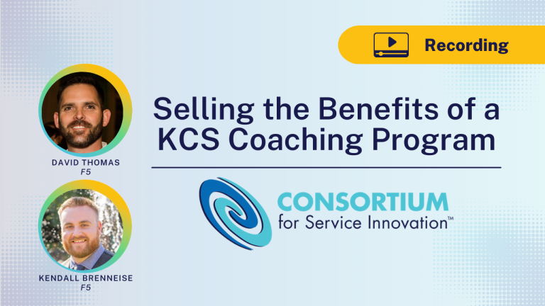 Selling the Benefits of a KCS Coaching Program