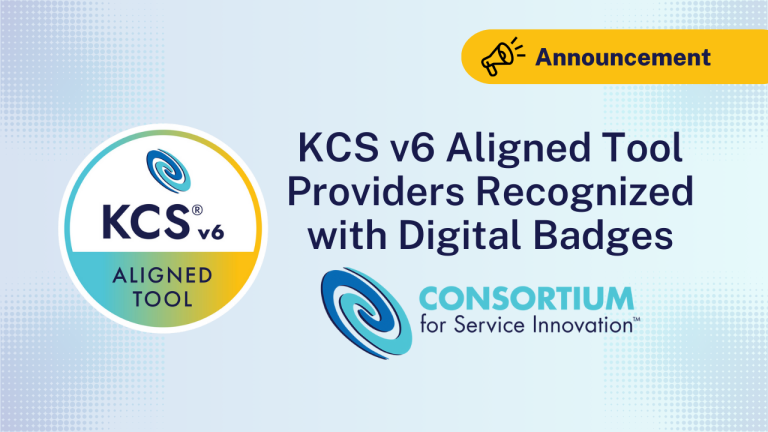 KCS v6 Verified Tool Providers Recognized with Digital Badges