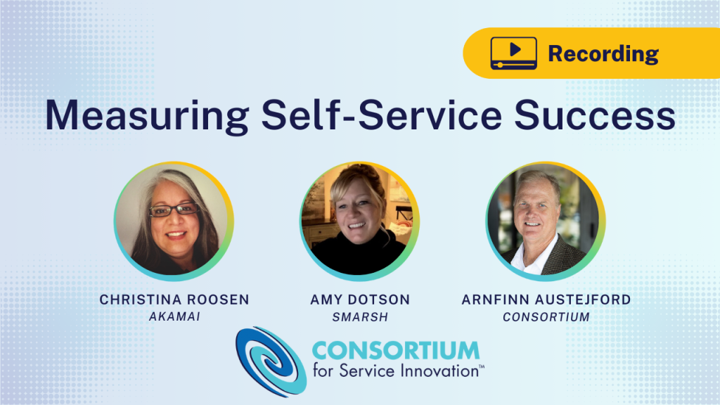 "Measuring Self-Service Success" recorded presentation