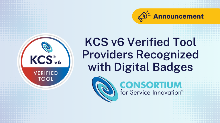 KCS v6 Verified Tool Providers Recognized with Digital Badges