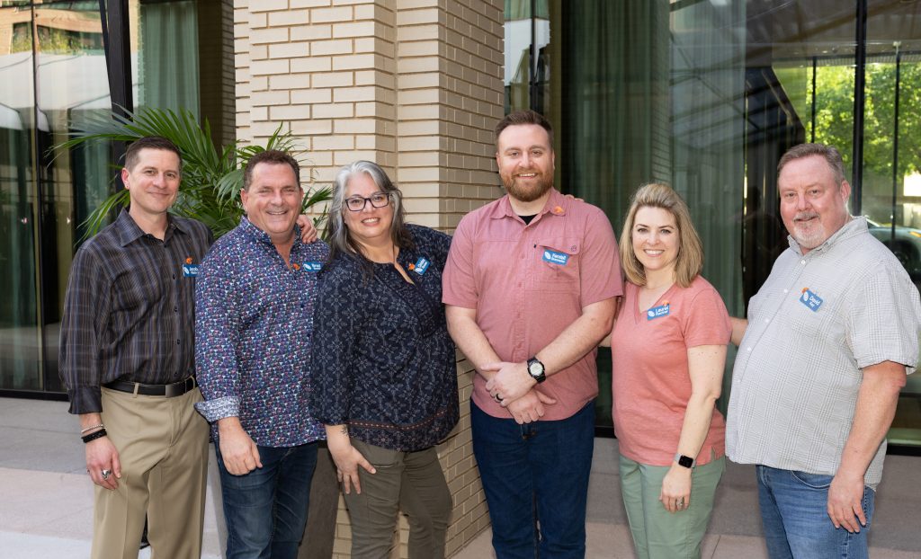 Jacob Watts, Brad Smith, Christina Roosen, Kendall Brenneise, Laurel Poertner, David Kay at Member Summit 2024 in Fort Worth, TX
