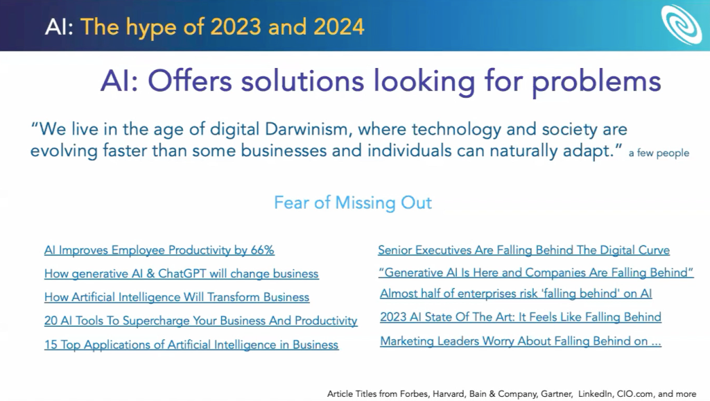 AI offers solutions looking for problems